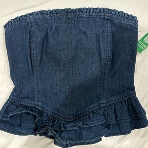 Loveshackfancy gap denim corset